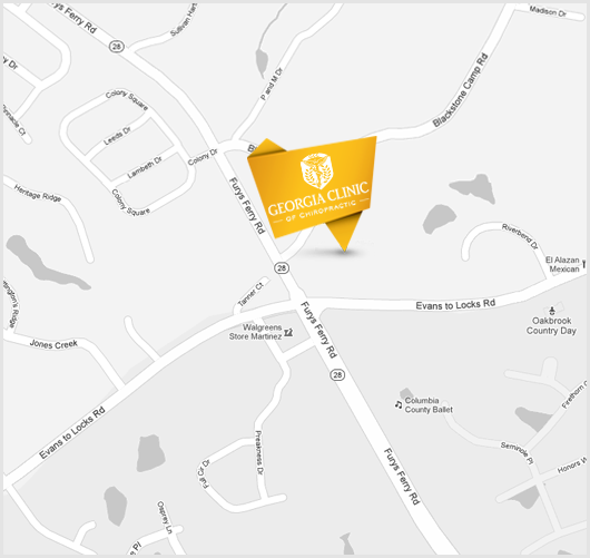 map of Georgia Clinic of Chiropractic